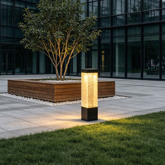 Outdoor Garden Bollard Lights Modern Metal Landscape Light