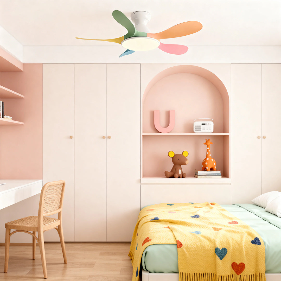 5 Blade Ceiling Fan with Light Abs Blades Metal Body Fan Light