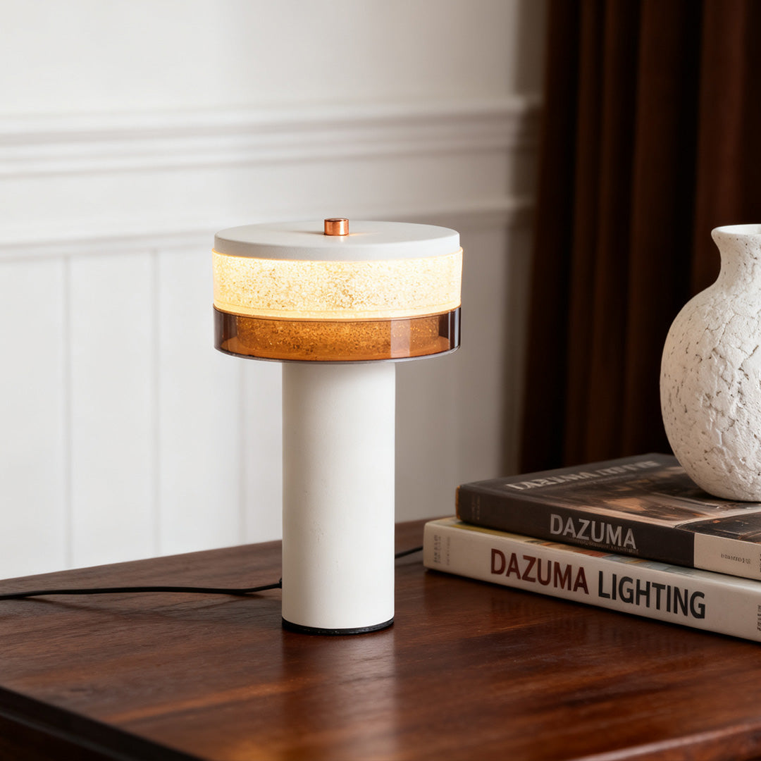 Cylindrical Table Lamp Stylish Nordic Sleek Decorative Iron Light