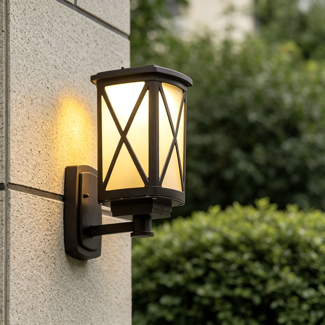 Solar Wall Light for Outdoor Waterproof Villa, Garden & Entrance Use