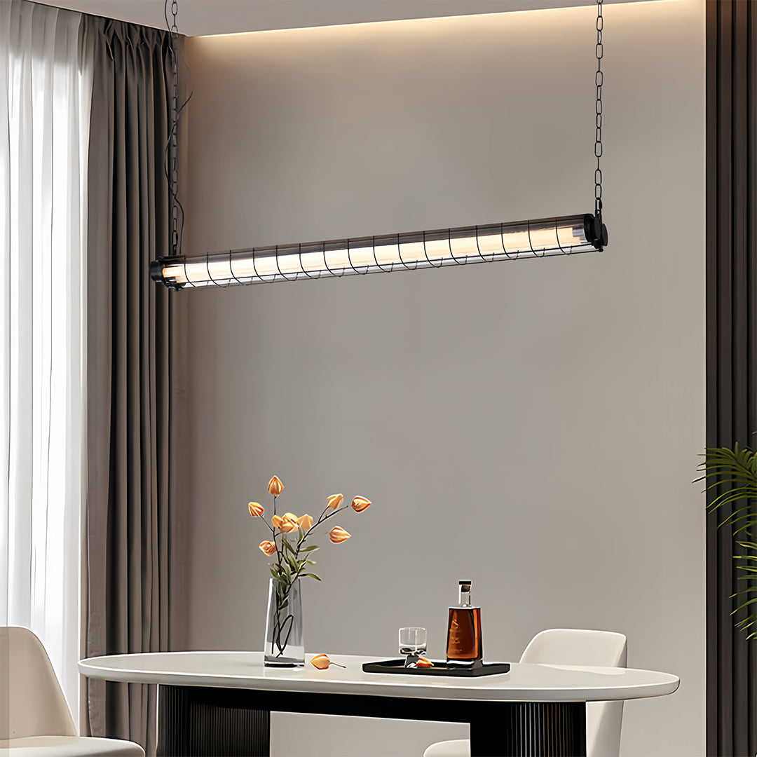 Vintage Style Pendant Lights Creative Long Strip Ceiling Light