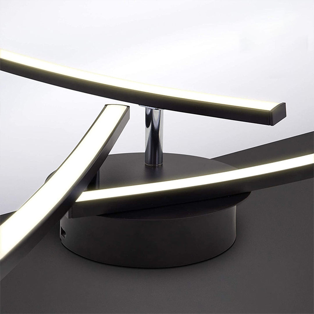 Modern Semi Flush Mount Light Three-Arc Rotating Ceiling Light