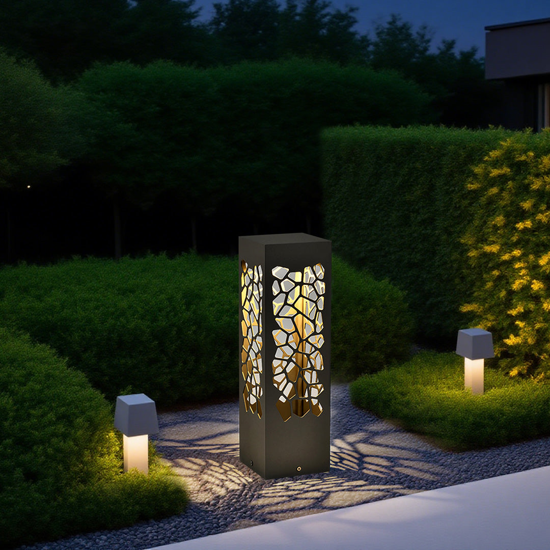 Outdoor LED Landscape Lights Waterproof Garden Hollow Bollard Light