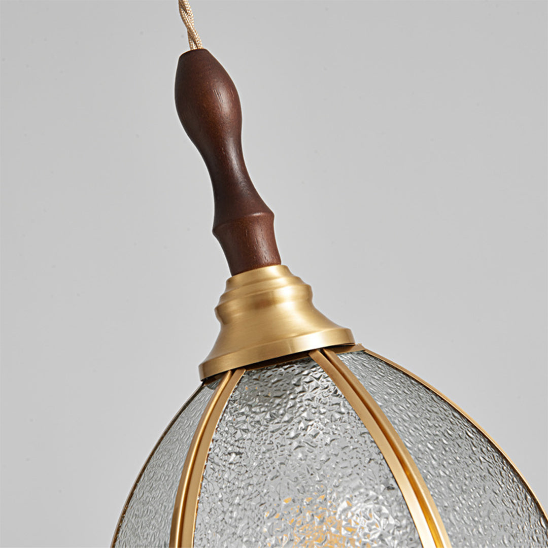 Water Ripple Glass Pendant Lighting Nordic Full Copper Light