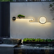 Tree Scenery Waterproof LED Black Retro Outdoor Wall Lights Sconces