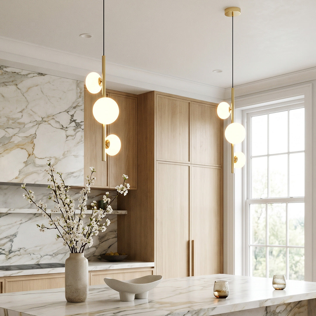 3 Light Linear Pendant Light Italian Creative Vertical Ceiling Light