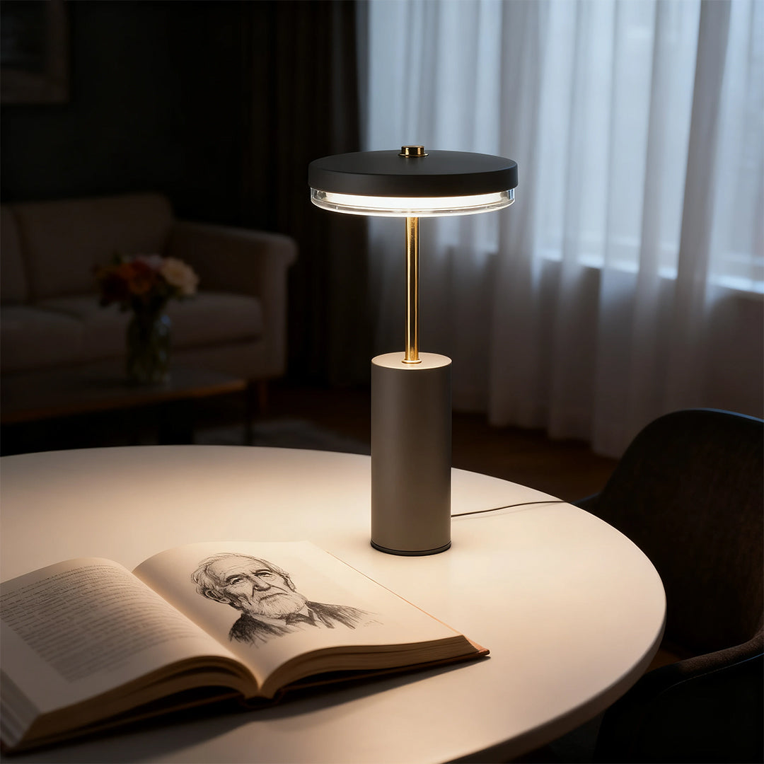 Cylinder Table Lamps European Style Decorative Ornament Metal Light