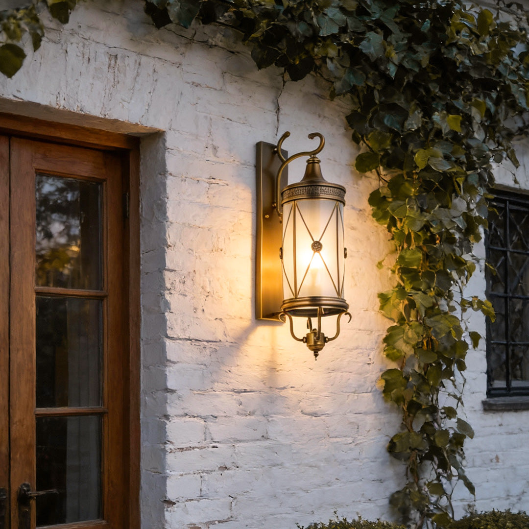 Exterior Copper Wall Sconces Waterproof Courtyard Lamp