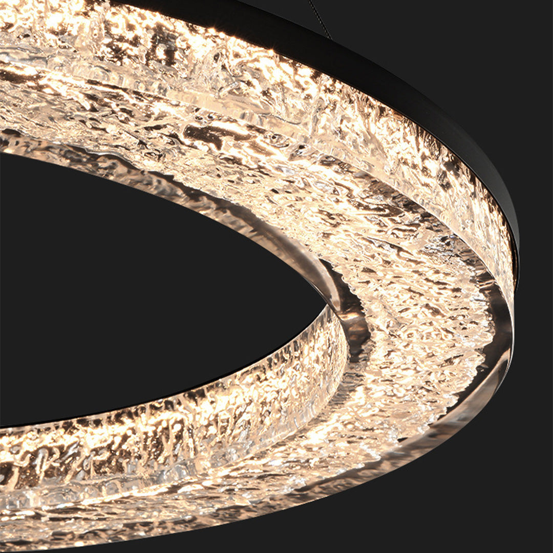 Circle Pendant Light Luxury Ring Art Chandelier