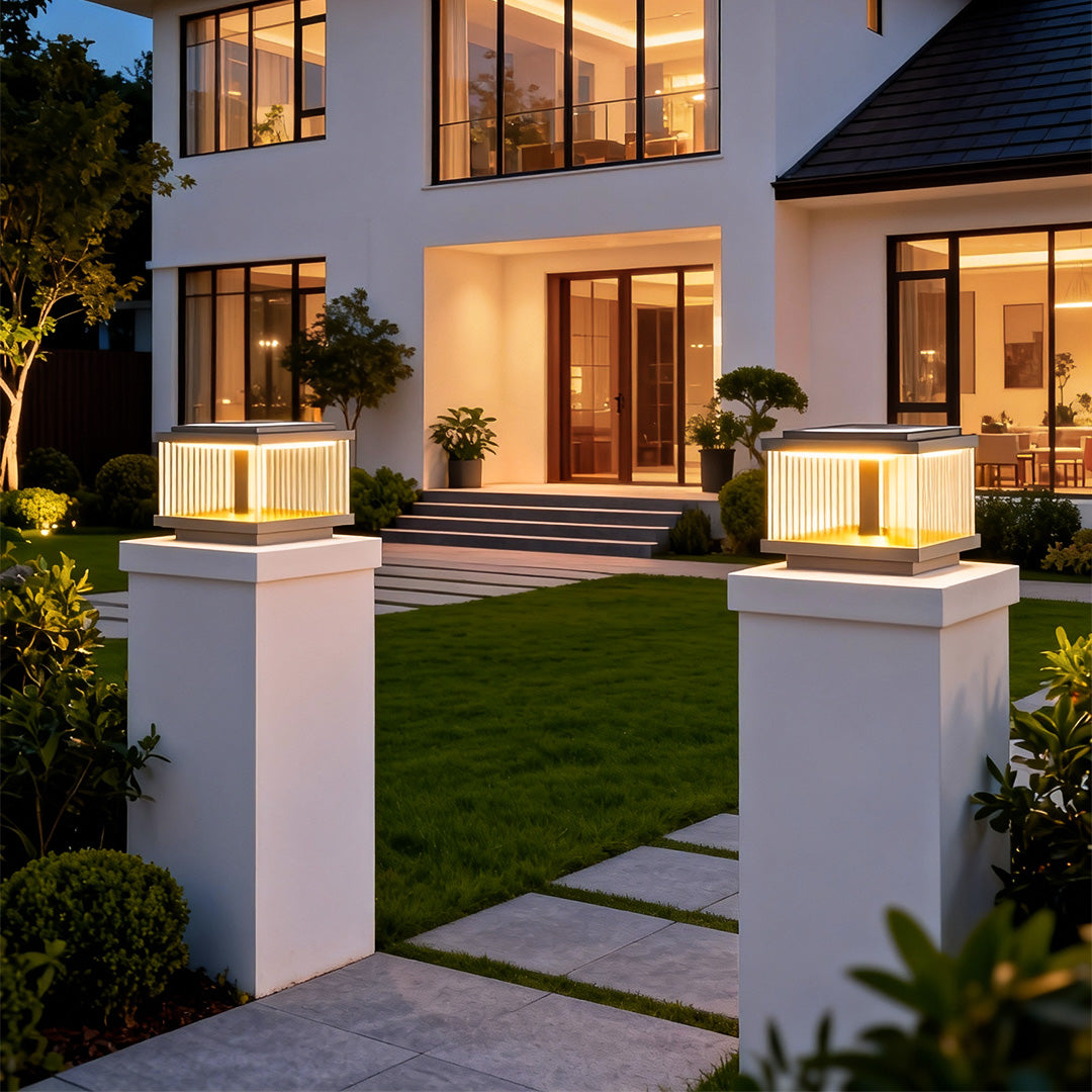 Pillar Post Lights Outdoor Waterproof Courtyard Square Light