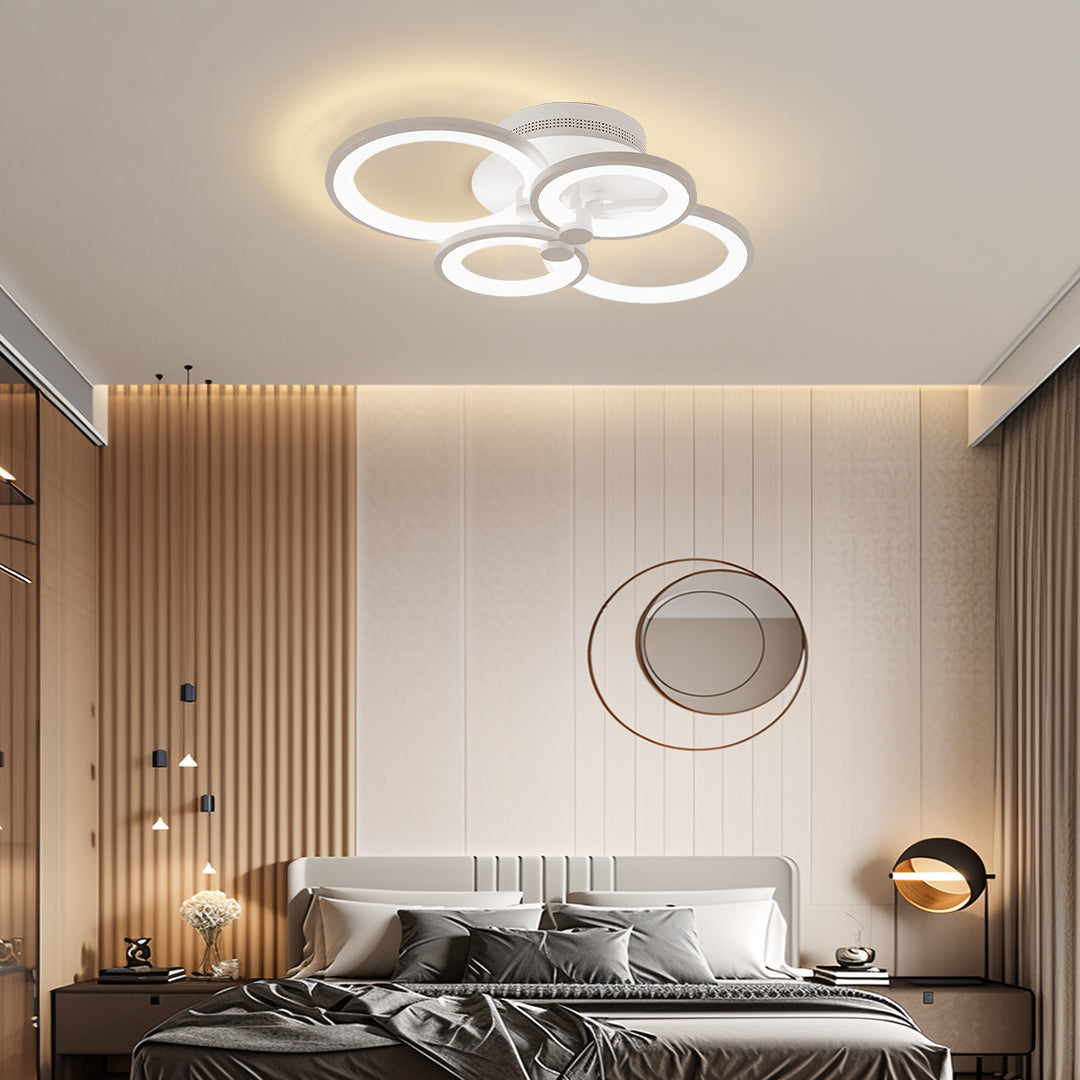 Elegant Semi Flush Mount Ceiling Lights with Unique Overlapping Rings