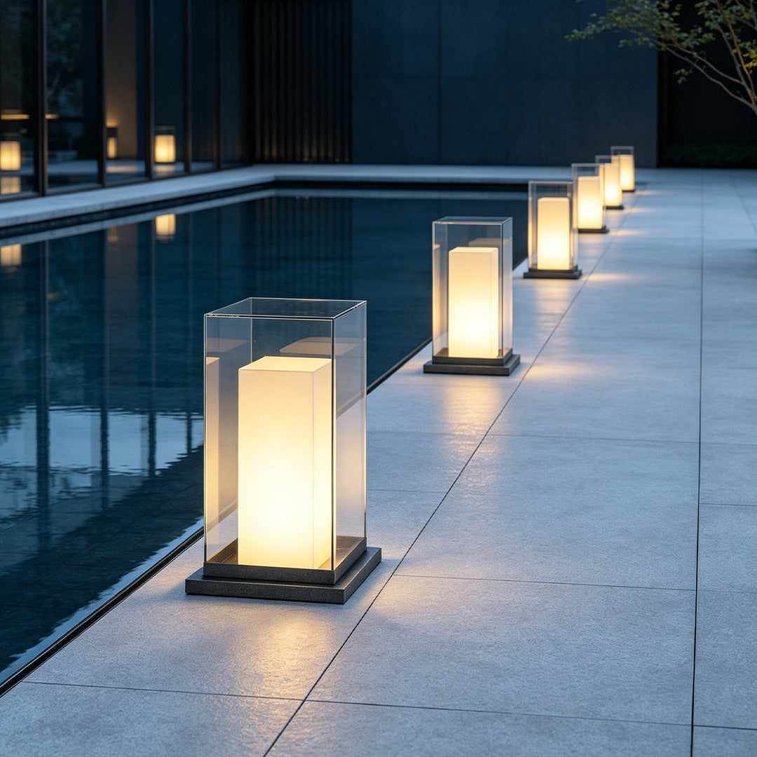 Quare Bollard Light Fixture Outdoor LED Landscape Light