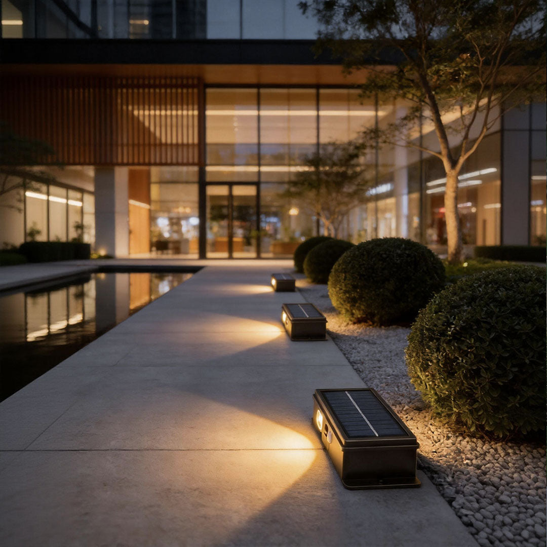 【2 PCS】Outdoor Deck Solar Lights LED In-Ground Landscape Light
