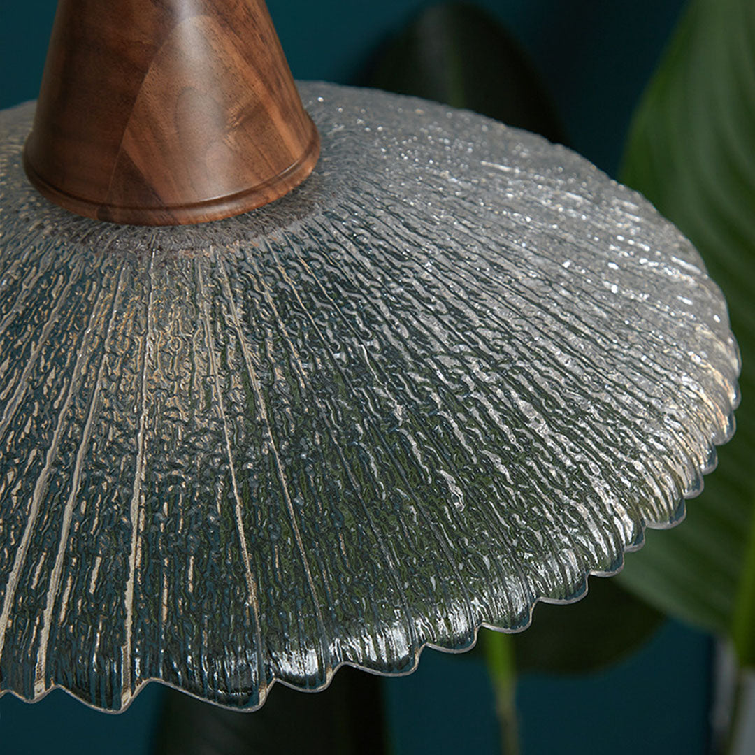Wood Light Pendant Wabi Sabi Style Glass Pendant Light