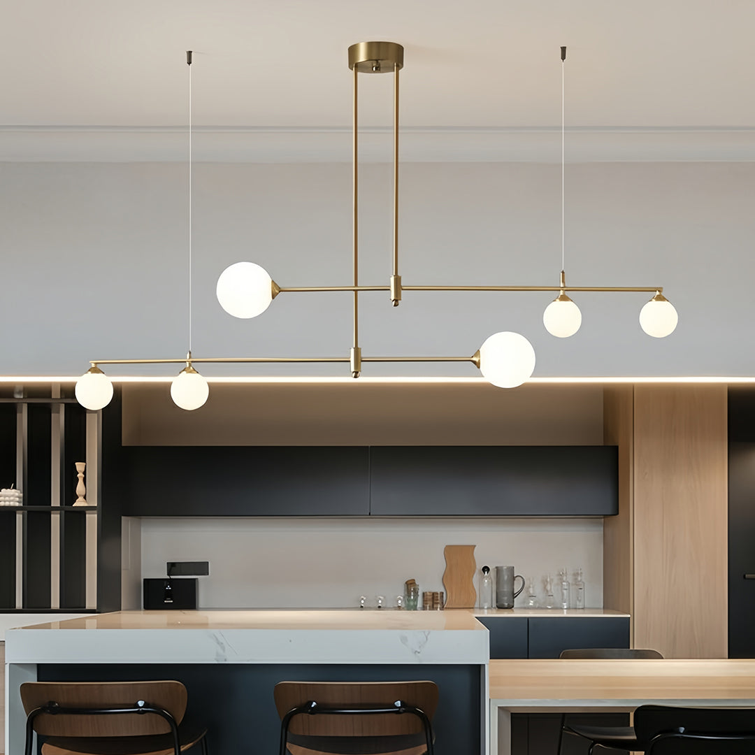 Bubble Glass Pendant Lights Nordic Minimalist Sleek Gold Ceiling Light