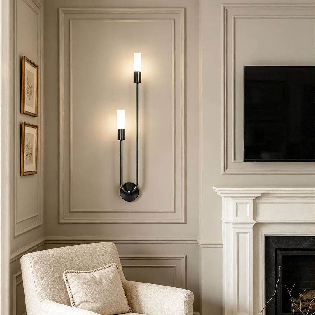 Modern Double Heads Wall Sconce Creative Luxury Metal Light