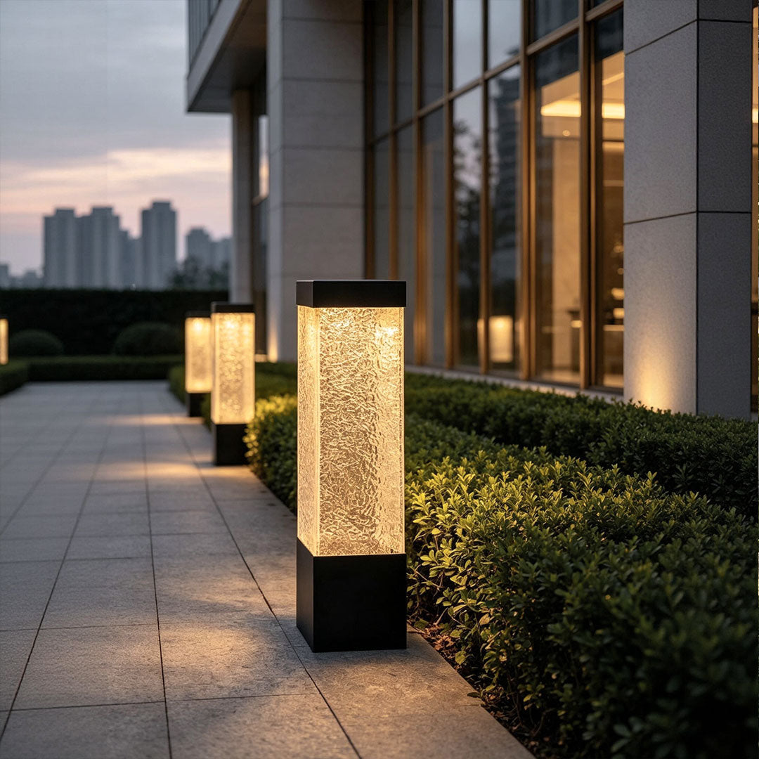 Outdoor Garden Bollard Lights Modern Metal Landscape Light