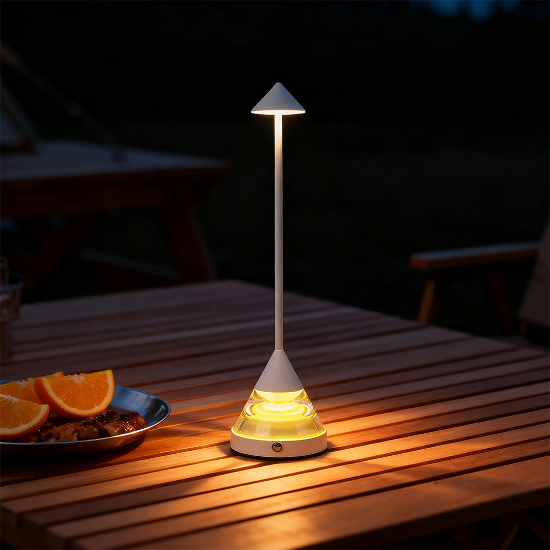 Unique Small Table Lamp Creative Pointed Aluminum Iron Accent Light