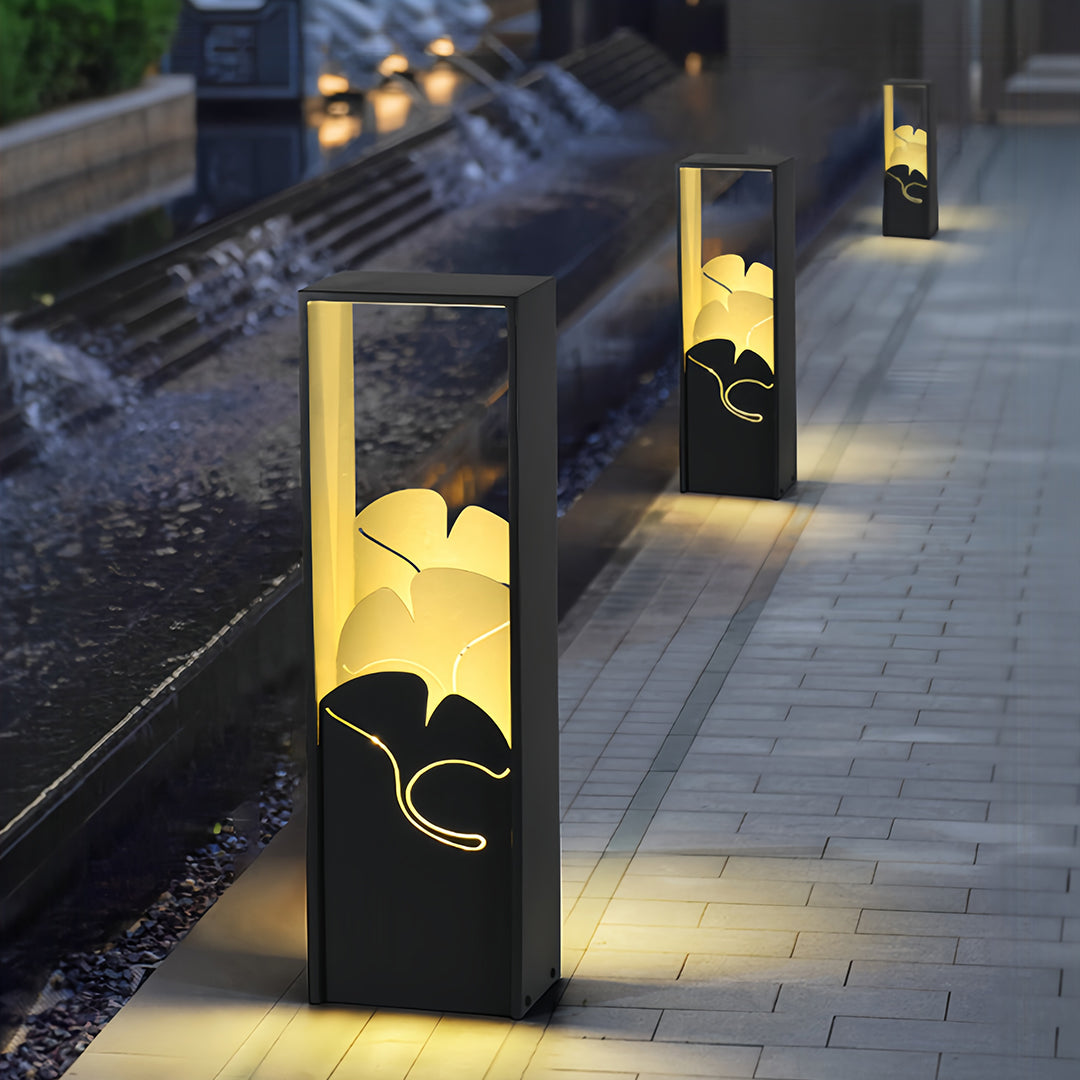 Decorative Bollard Lights Black Artistic Outdoor Landscape Light