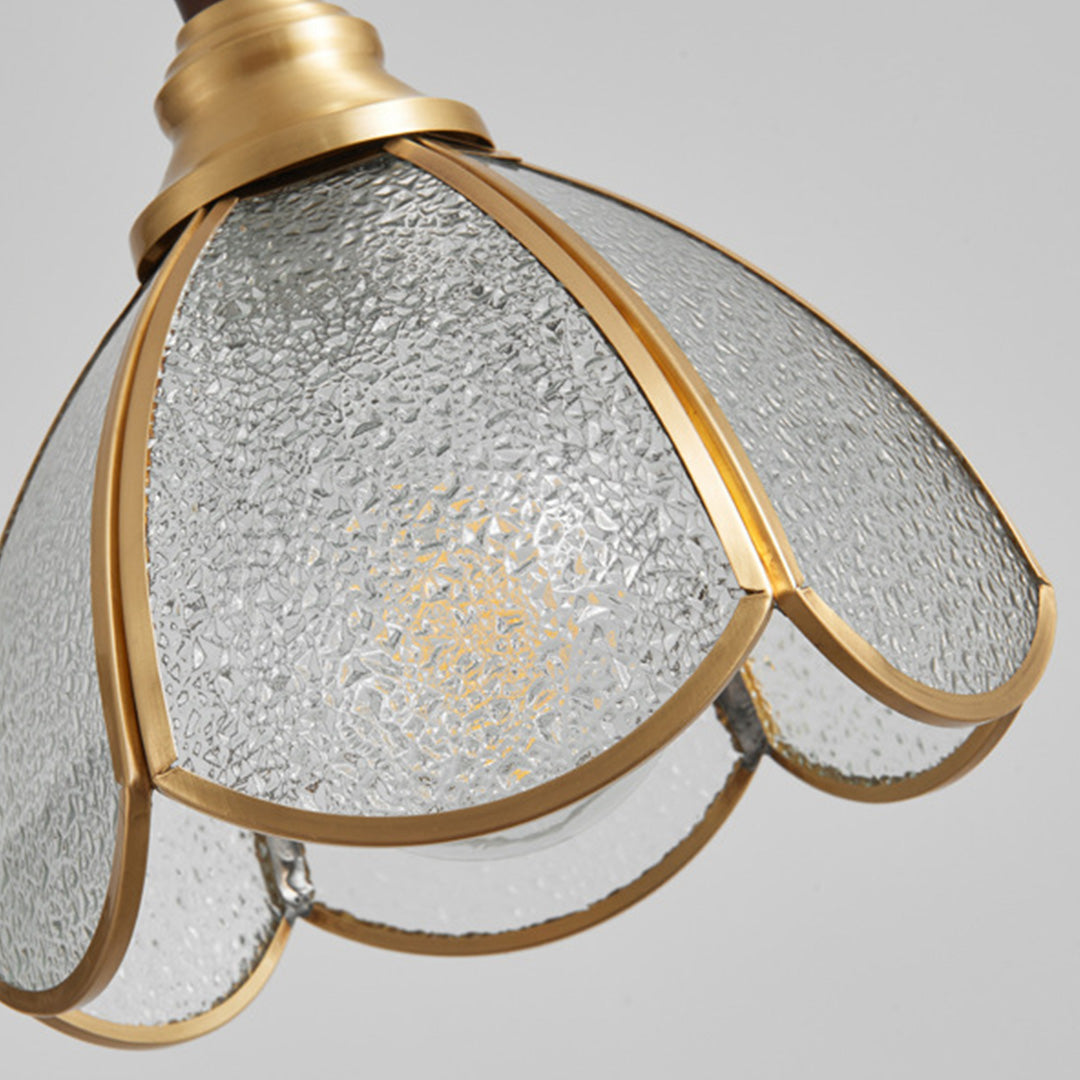 Water Ripple Glass Pendant Lighting Nordic Full Copper Light