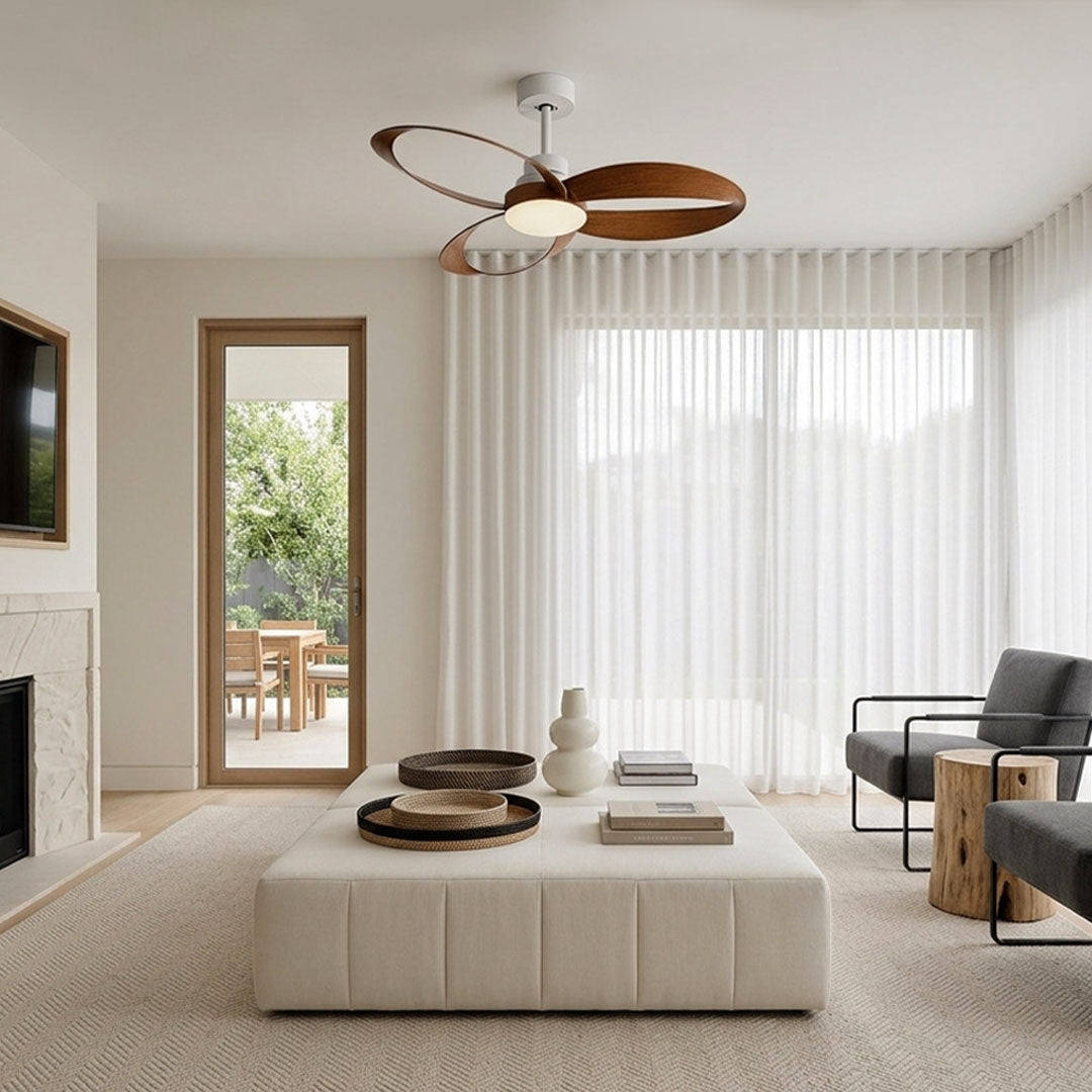 Modern Ceiling Fans with Light Full Spectrum Variable Speed Lamp