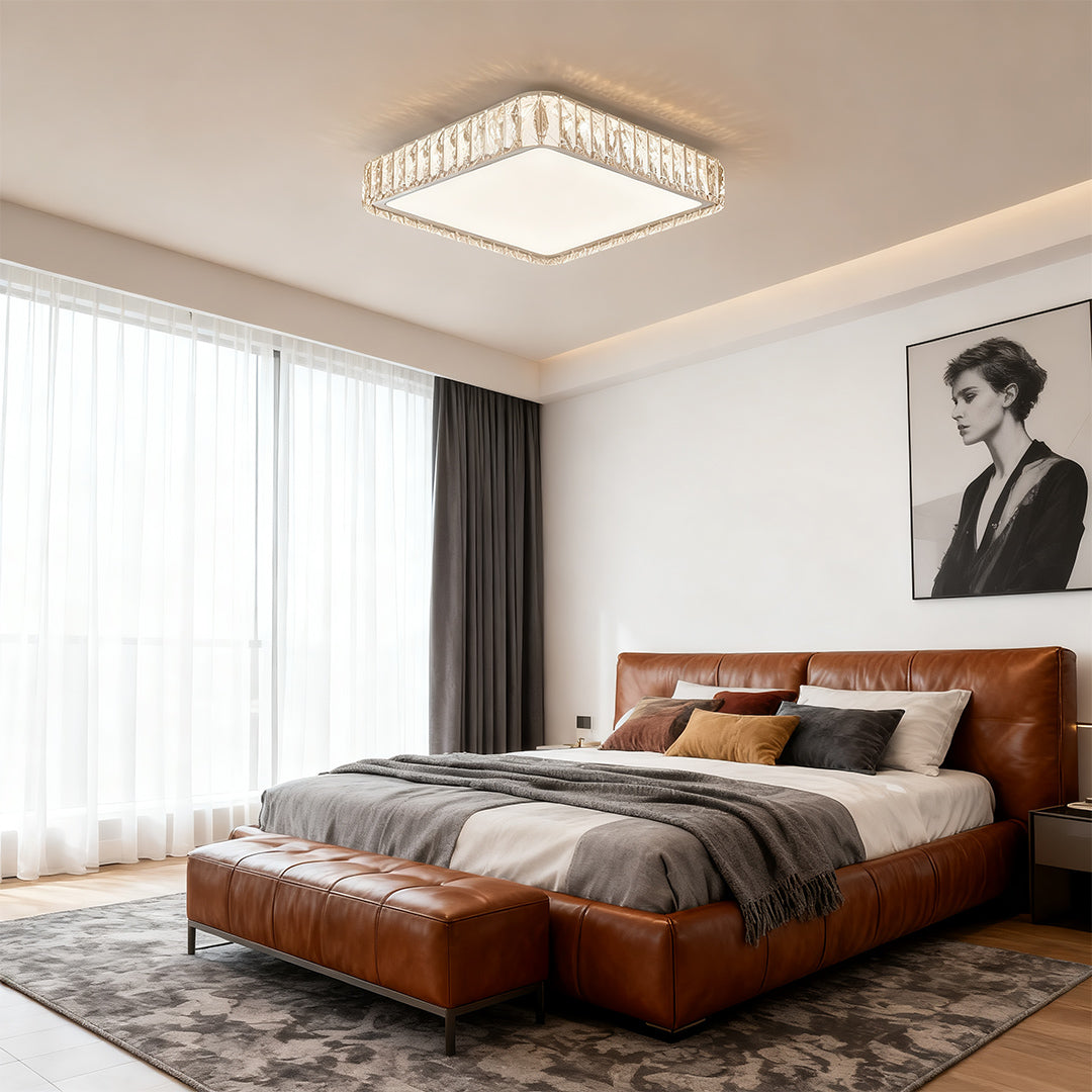 Modern Crystal Flush Mount Lighting Luxury Minimalist Lamp