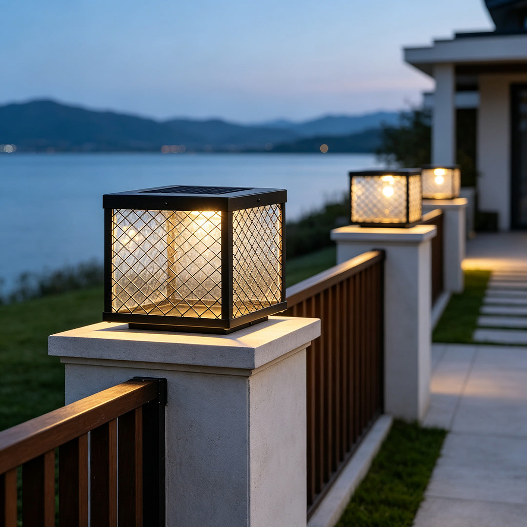 Modern Driveway Pillar Lights Outdoor Waterproof Light