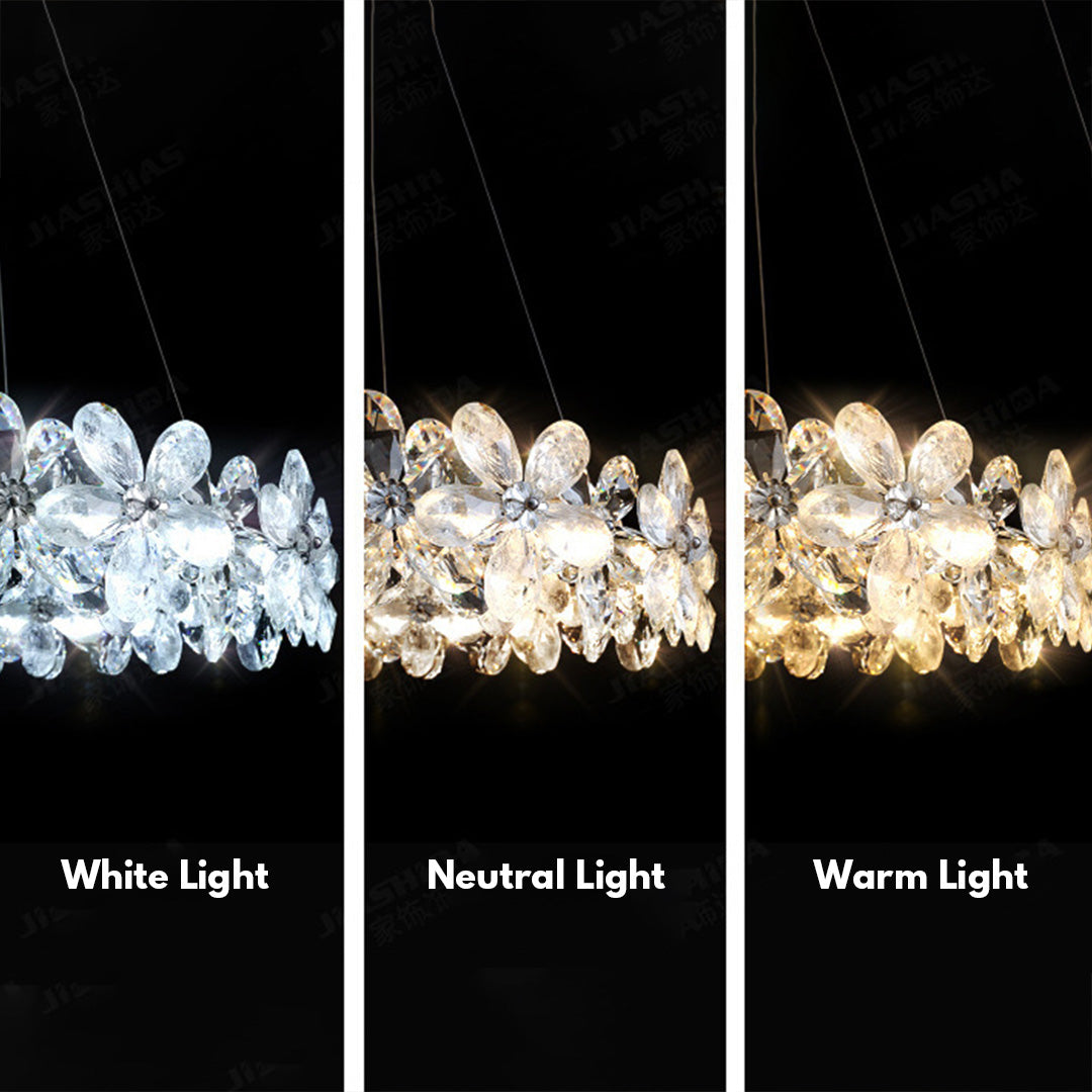 Dining Room Crystal Chandelier  French Flower Art Chandelier