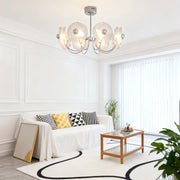 Acrylic LED Chandelier Multi-head  with Chrome Accents Ceiling Light