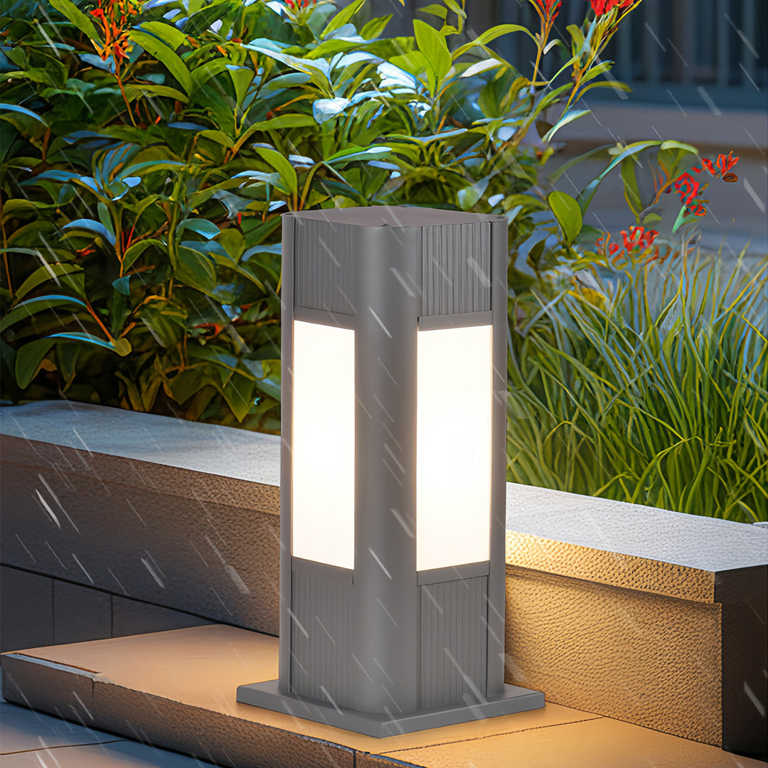 Square Path Lights Industrial Black Garden Outdoor Waterproof Lamp