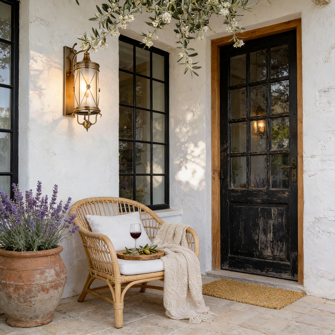 Exterior Copper Wall Sconces Waterproof Courtyard Lamp