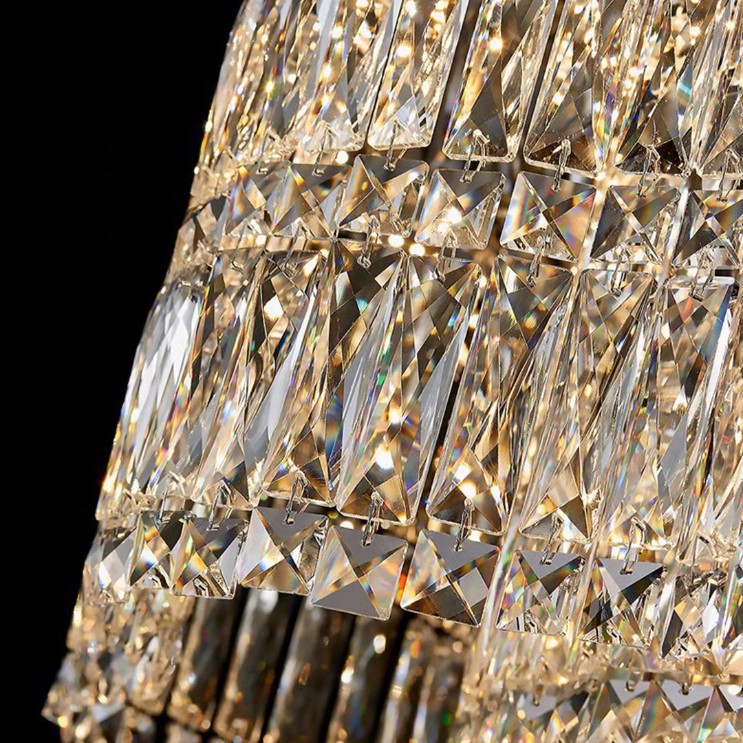 LED Large Crystal Chandelier Elegant Chandelier Light Modern Minimalist Style