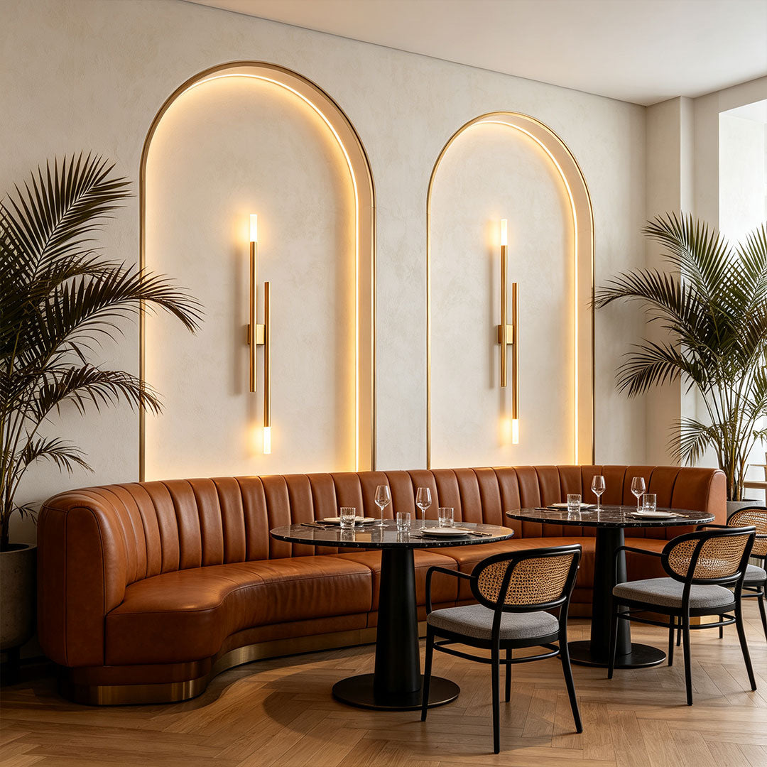 Modern Linear Wall Sconce Luxury H65 Solid Copper Light