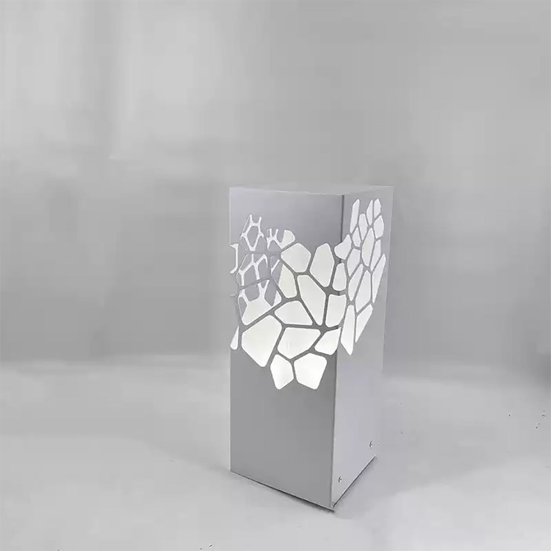 White Landscape Lights Outdoor Waterproof  Decorative Hollow Bollard Light