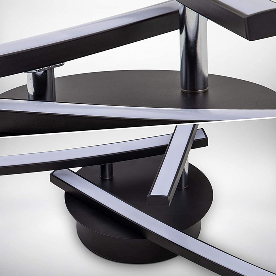 Modern Semi Flush Mount Light Three-Arc Rotating Ceiling Light