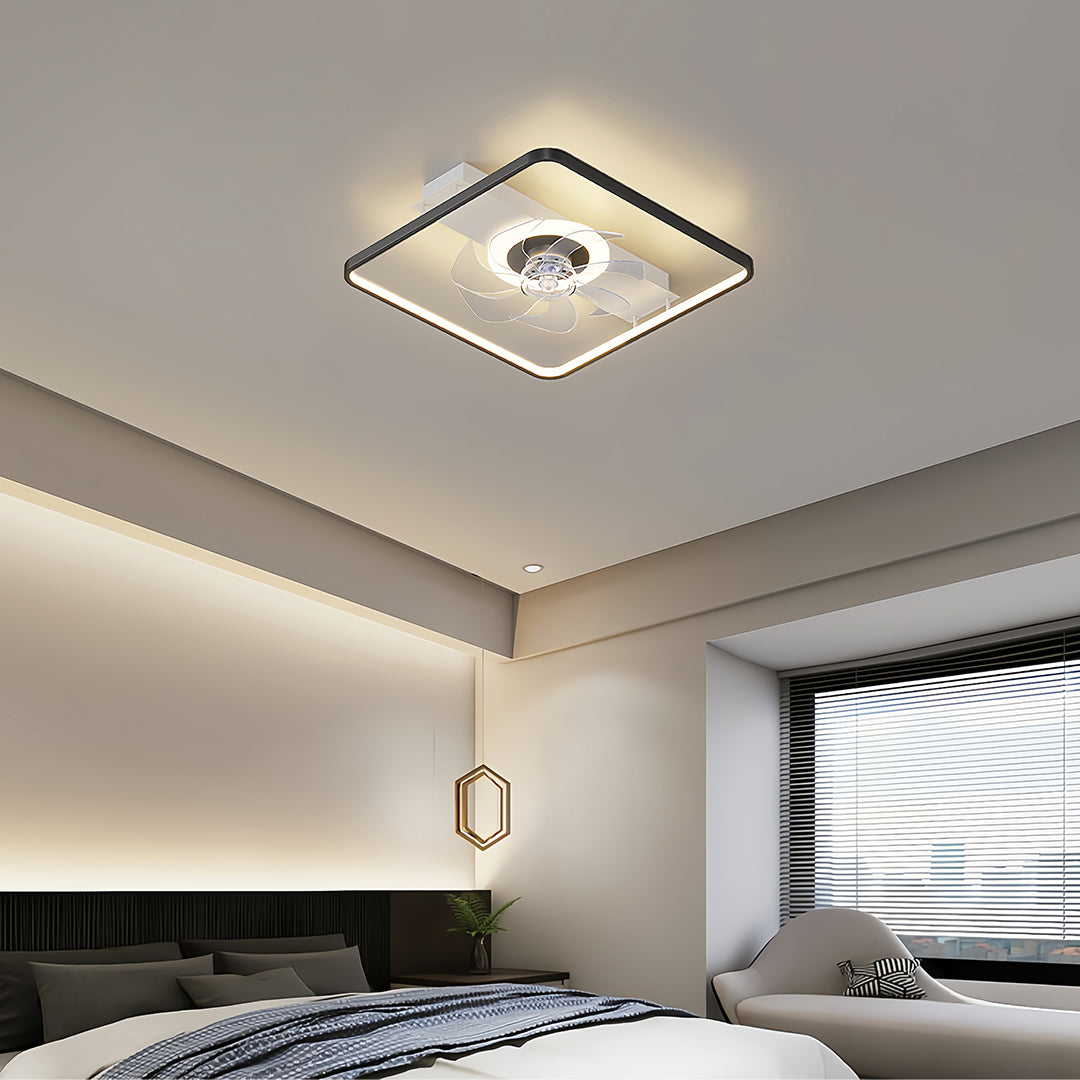 Minimalist Ceiling Fan with Light Ultra-Quiet LED Fan Light