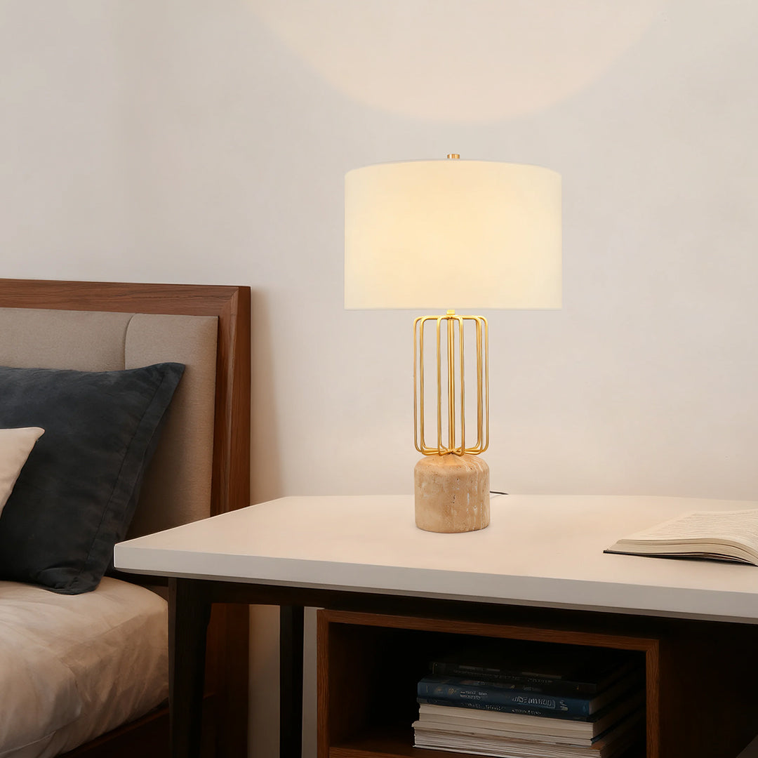 Geometric Metal Cage Table Light Nordic Style LED Eye-Care Lamp