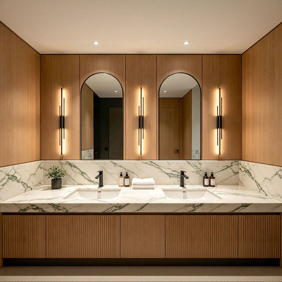 Contemporary Linear Wall Sconce Minimalist Solid Copper Light