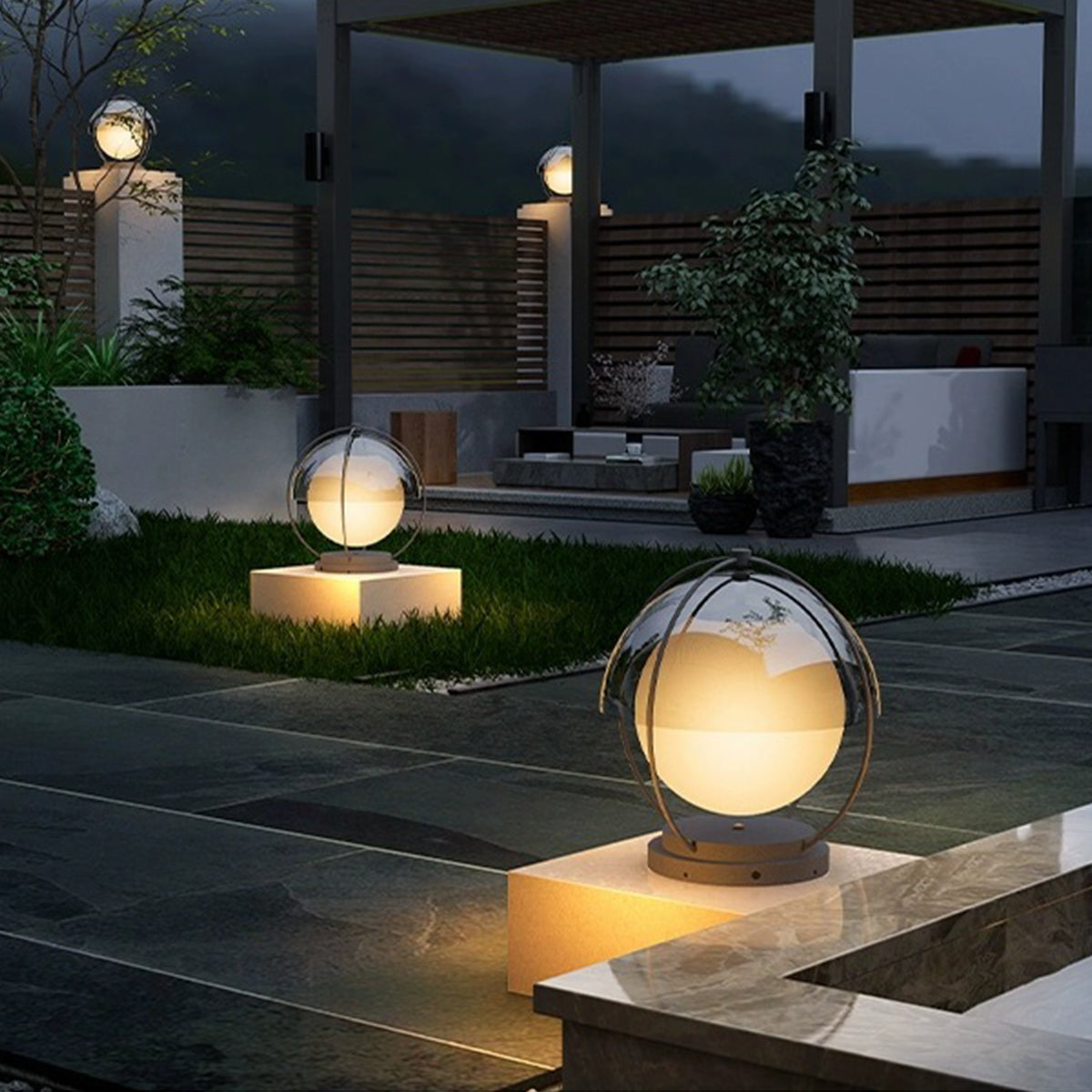 Waterproof Led Pillar Lights Outdoor Modern Minimalist