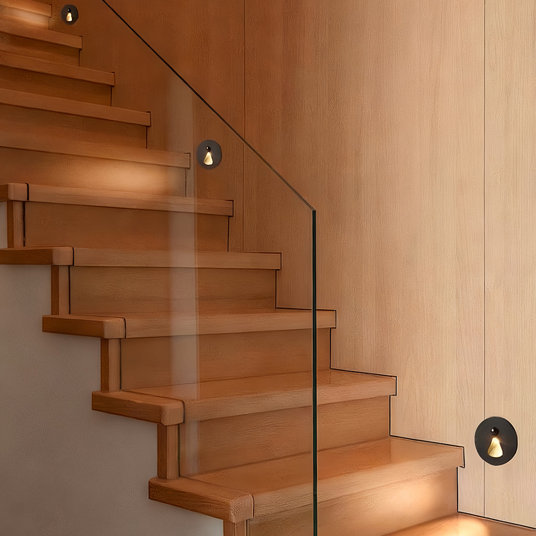 Interior Stair Step Lights Round Infrared Flush Mount LED Light
