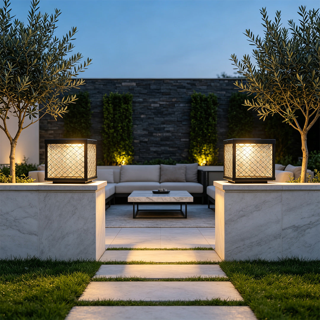 Modern Driveway Pillar Lights Outdoor Waterproof Light