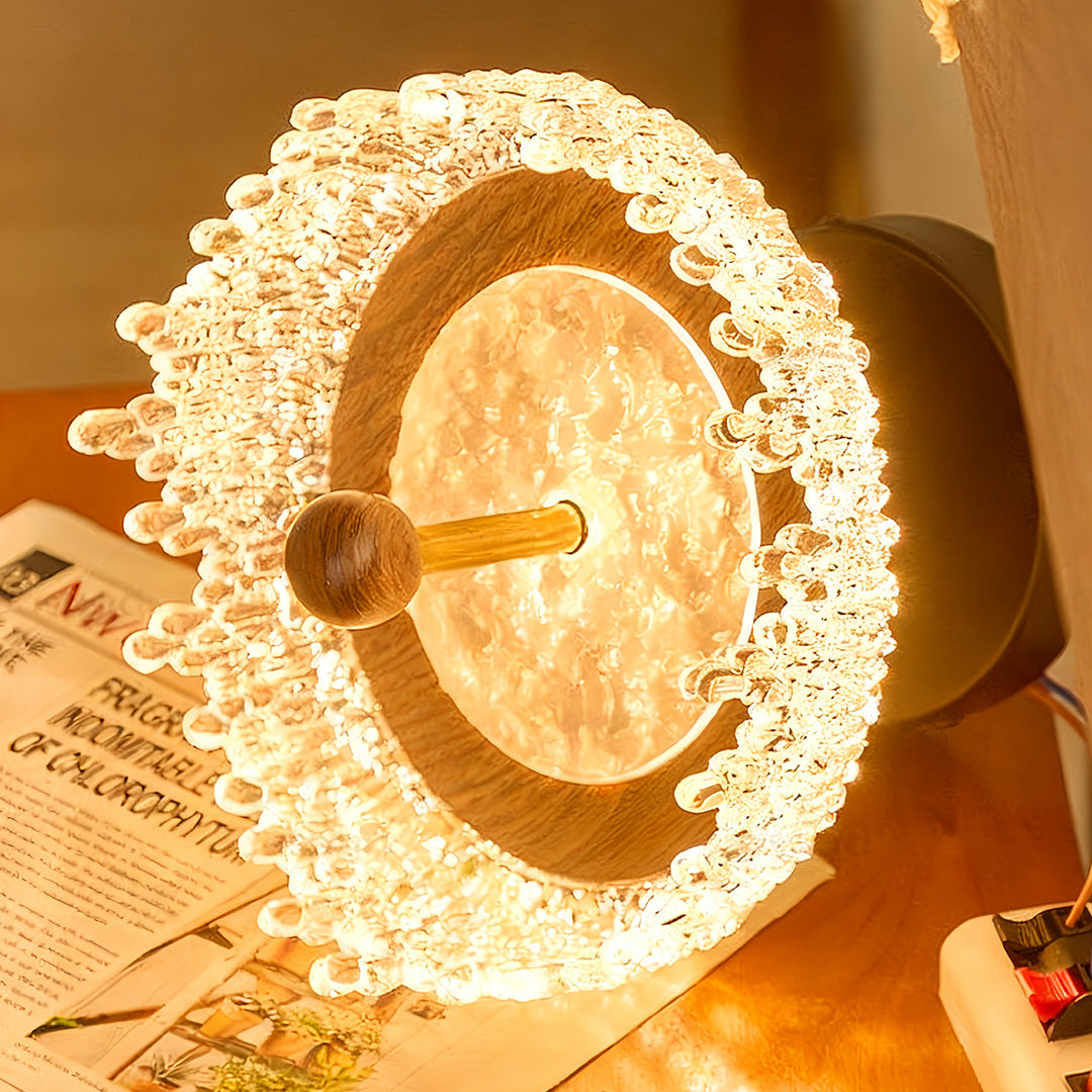 Unique Semi Flush Ceiling Light Vintage Water Drop Walnut Colored Lamp