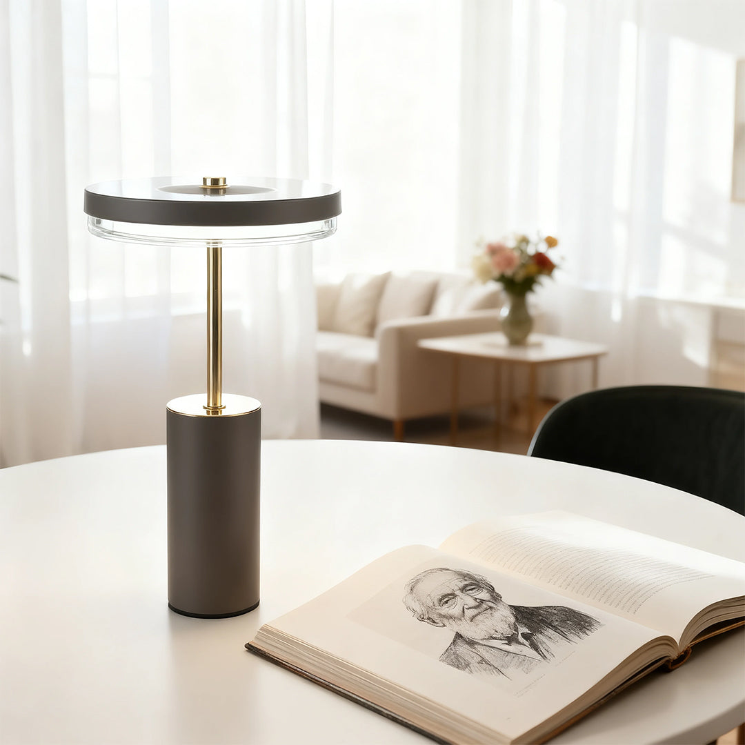 Cylinder Table Lamps European Style Decorative Ornament Metal Light