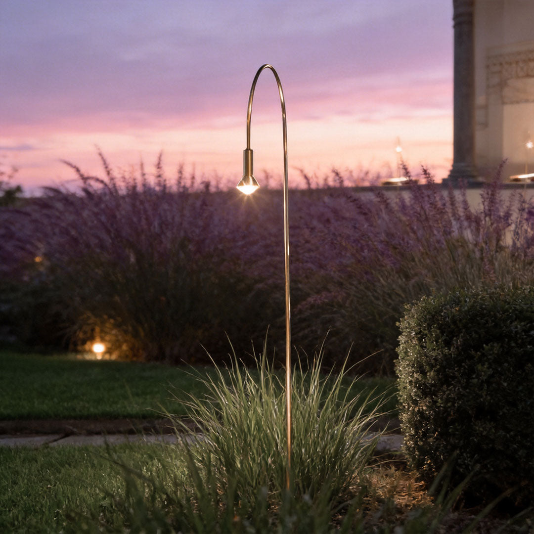 Led Garden Path Garden Path Lights LED: Modern Curved Tall Lamp – Dazuma