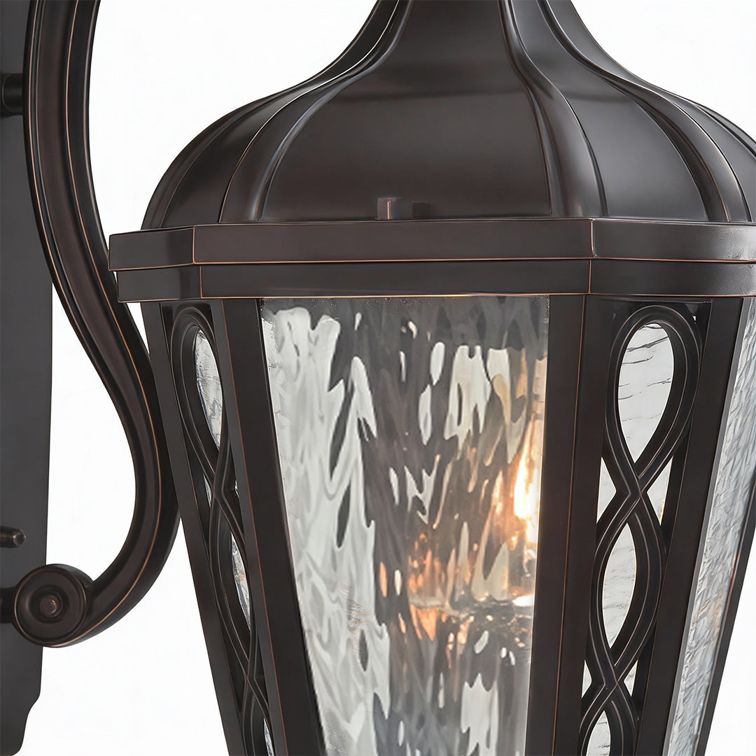 Vintage Outdoor Sconce Aluminum Rust-Proof Clear Glass Shade Lamp