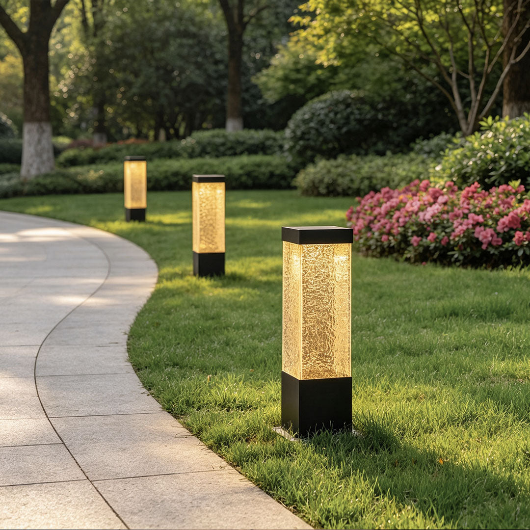 Outdoor Garden Bollard Lights Modern Metal Landscape Light