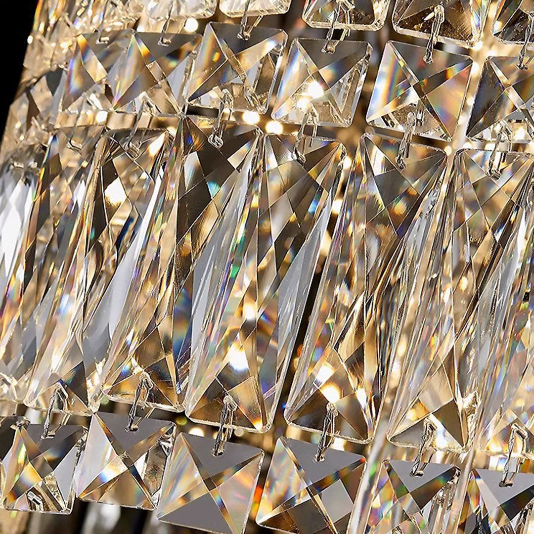 LED Large Crystal Chandelier Elegant Chandelier Light Modern Minimalist Style