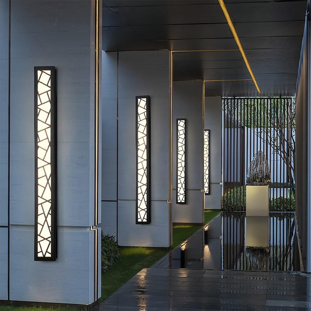 Linear Outdoor Wall Lights Weatherproof LED Black Minimalist Lamp