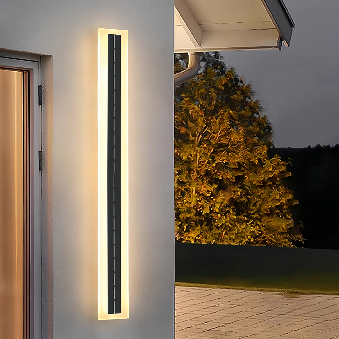 Outdoor Linear Wall Light Stylish Contemporary Waterproof Solar Lamp