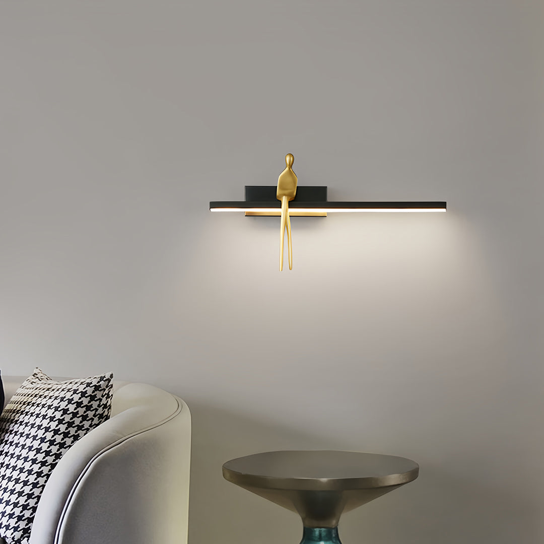 Art Wall Lights Italian Creative Gold Man Minimalist LED Artistic Lamp